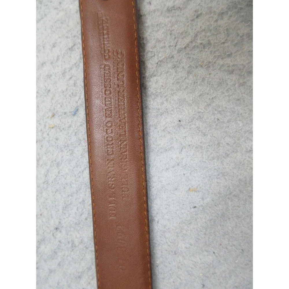 Vintage Leather Golf Belt Men L Brown Embossed Golf Club Concho Country Club Y2K